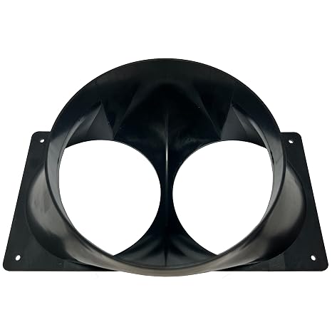 Antminer S19 T19 S17 T17 Double Fan Shroud 6 Inch Outlet to 2X 4 Inch Round ASIC Miner Air Cooling Duct 2X 120mm USA Made (4)