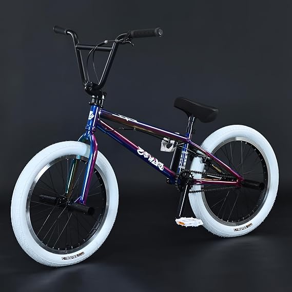 20 Inch BMX Bicycle Biketrial, Street Freestyle BMX Bikes-360° Rotating Handlebar, High Carbon Steel Body-Freestyle BMX Adult Kids Beginner Level to Advanced Riders, Professional Grade Stunt
