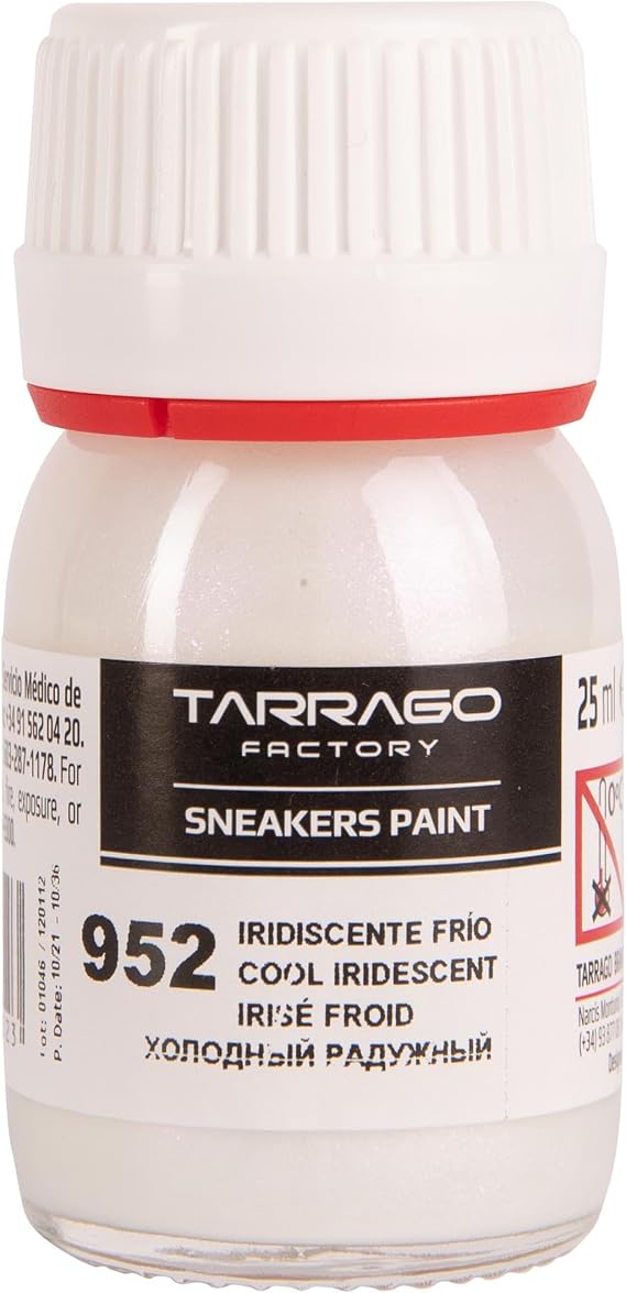 Tarrago Sneaker Leather PaintAcrylic Customize Shoe Paintfor Sneakers, Boots, Bags, PursesMatte,Flexible, Perfect CoverageCool Irisdescent #952 0.8 Fl.Oz.