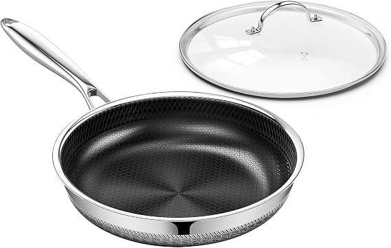 Innerwell 10 Inch Non Stick Frying Pan with Lid, Induction & Oven Safe