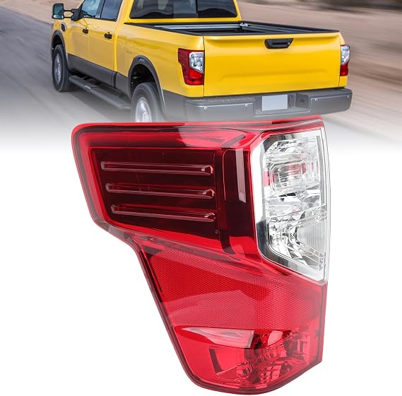 Tail Light Compatible with 2017-2023 Nissan Titan/2016-2023 Nissan Titan XD with Bulbs(Left Driver Side)