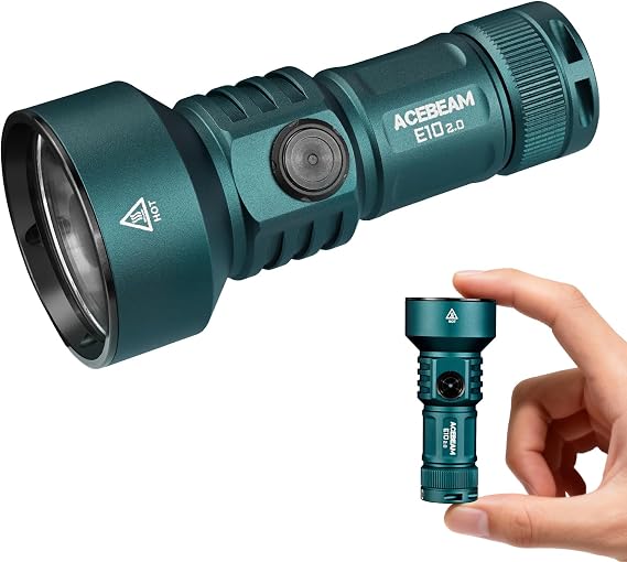 ACEBEAM E10 Longest-Range Pocket EDC Flashlight 715 Meters, 1200 High Lumens Rechargeable LED Flashlight with Magnetic Base, Super Bright Small Mini Flashlight for Home, Camping, Working(Teal)