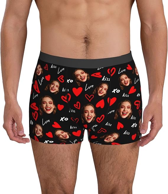 Custom Boxers Briefs for Men Custom Men's Boxer Briefs with Face Photo, Custom Underwear Gifts for Boyfriend Husband