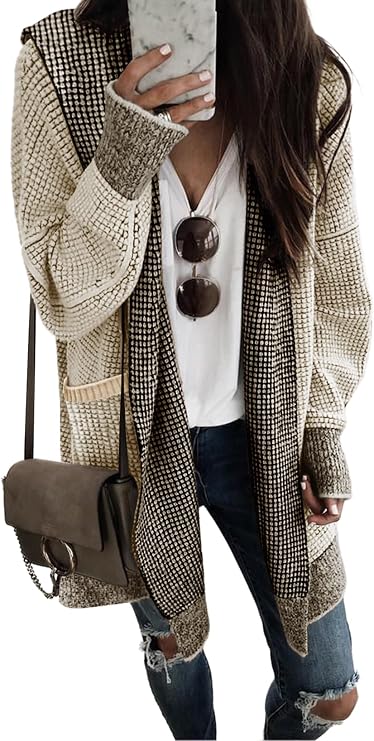 Sidefeel Cardigan Sweaters for Women Open Front Fall Outfit