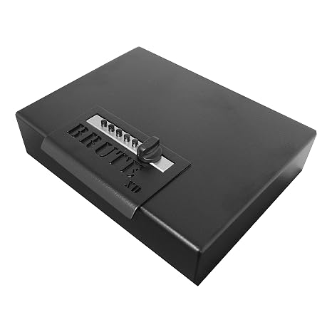 V-Line Brute XD Heavy Duty Safe with Quick Access Lock and HD Lock Cover to prevent Punch through, Black, (1394-S FBLK)