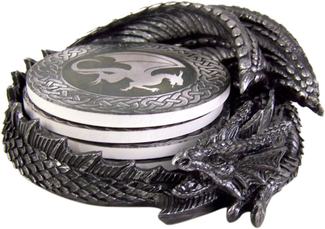 Dragon Coaster Holder with 4 Coaster Set