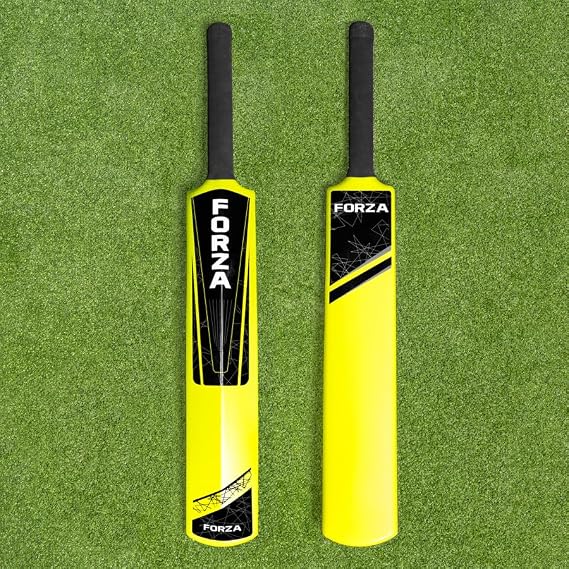 FORZA Garden Cricket Bat | Lightweight Molded Plastic Bat for Kids, Youth & Adults Ergonomic Handle with Rubber Grip Ideal for Outdoor Play