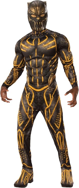 Rubie's Men's Deluxe Erik Killmonger Battle Suit Muscle Chest