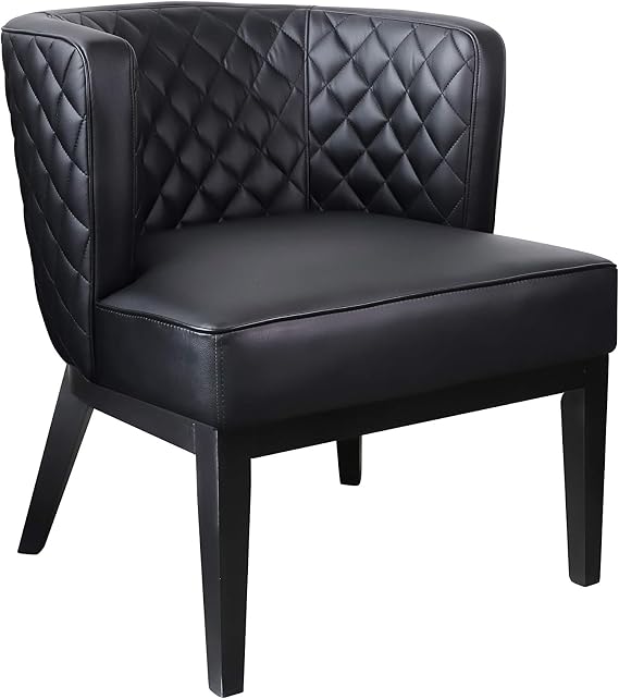 Boss Office Products Black Boss Office Ava Quilted Guest, Accent Or Dining Chair, 29" d x 25.5" w x 28" h (B529QBK-BK)