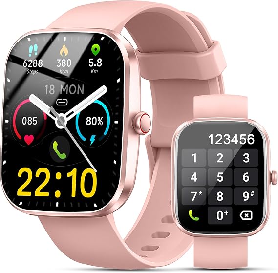 Smart Watch, 1.91" Smartwatch for Men Women (Answer/Make Call), Fitness Tracker with 100+ Sport Modes, IP68 Waterproof, Heart Rate/Sleep Monitor, Pedometer, Activity Tracker for Android iOS