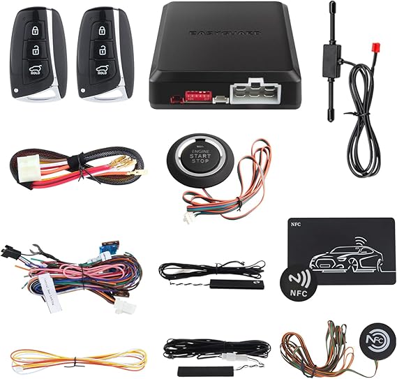 EASYGUARD EC002-HY Rolling Code PKE car Alarm System Passive keyless Entry Remote Starter Touch Password Entry keyless go