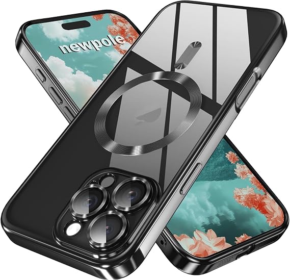 NewPole iPhone 16 Pro Max için MagSafe ile Uyumlu Kılıf Kroin Darbelere Dayanıklı Sararma Karşıtı Lens Koruyuculu Güçlü Manyetik Tutuş Apple iPhone 16 Pro Max için MagSafe ile Uyumlu Kılıf