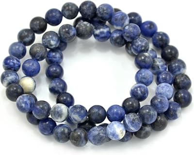 Paialco Protection Stretch Bracelets Natural Or Created Gemstone Healing Crystal Round Beads, Set of 3