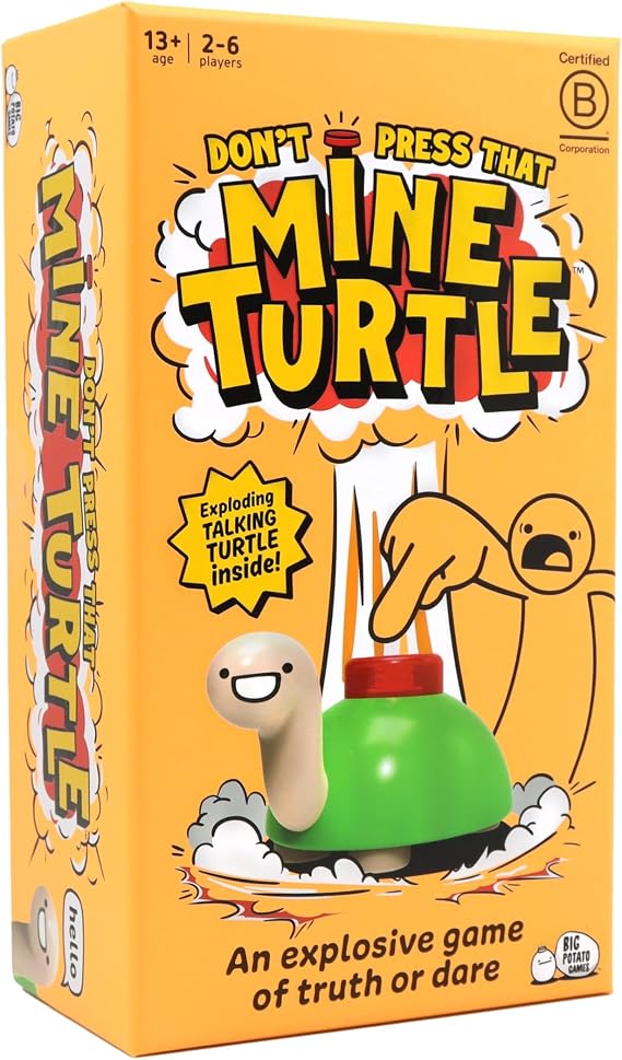 Big Potato Mine Turtle: an Explosive Game of Truth Or Dare, Featuring Over 100 Silly Mission Cards, Perfect Board Game for Teenagers, Families and Adults, Great for Game Night
