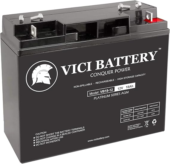 Vici Battery VB18-12 - 12V 18AH Replacement for Tempest TD22-12 12V 18Ah Sealed Lead Acid Battery