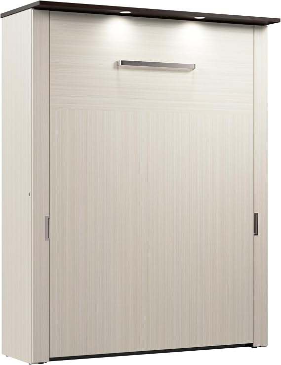 Bestar Queen Murphy Bed, White Chocolate, Lumina, 68W