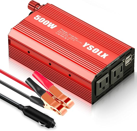 YSOLX 500W Power Inverter 12V to 110V for Vehicles