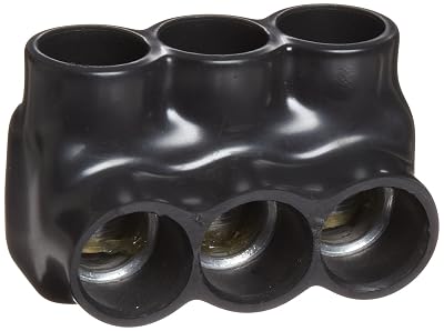 Morris Products 97563 Black Insulated Multi-Cable Connector - Single Entry 3 Ports 600 - 250 Wire Range, 1-Pack
