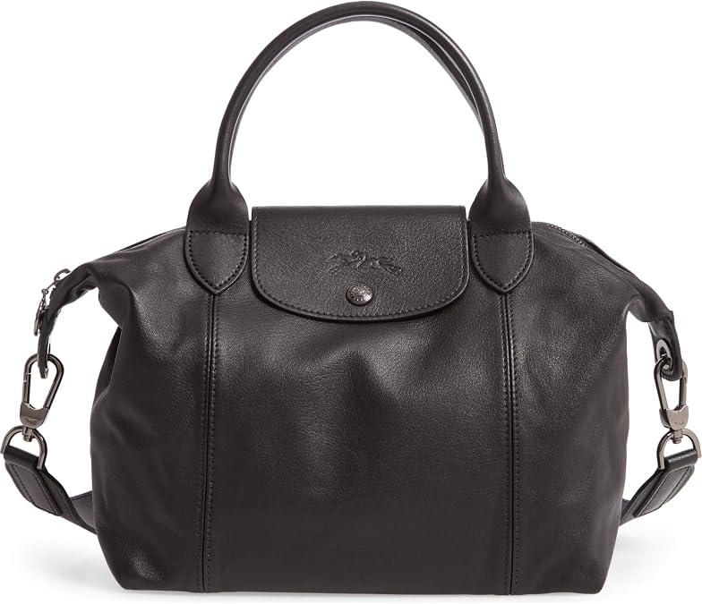 Longchamp Ladies Le Pliage Cuir Top Handle Bag