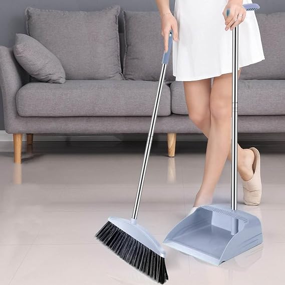 Small Dusts Pan and Brush Set, Long Handle Brooms with Durables Bristles, Wooden Crumb Sweeper, Home Cleaning Plastic Garbage Shovel, for Home, Sofa, Pet Care Household