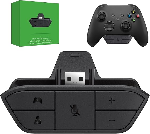 AOJAKI Stereo Headset Mic Adapter for Xbox One Elite Series S X Controller