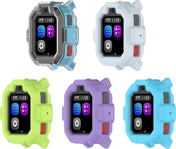 Case Cover for TickTalk 5 Kids Smart Watch, Soft TPU Bumper Case for Tick Talk 5 Watch Accessories (5-Pack)