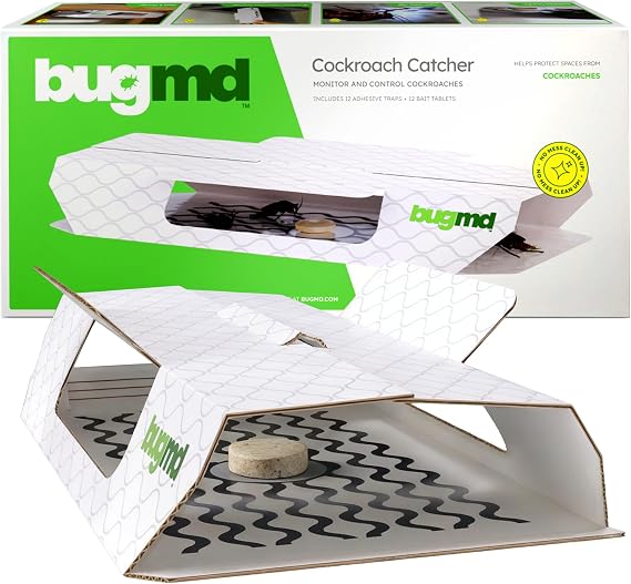 BugMD Indoor Cockroach Killer & Roach Trap (12 Pack)