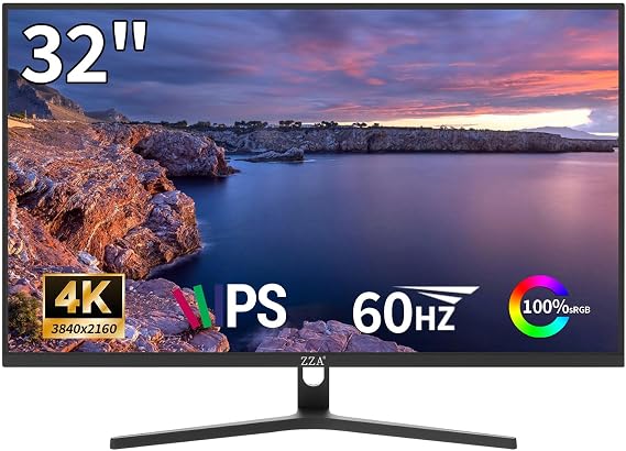 32" 4K UHD IPS Monitor, 60Hz HDMI DP Ergo, MacBook Home Office & PS5 Gaming