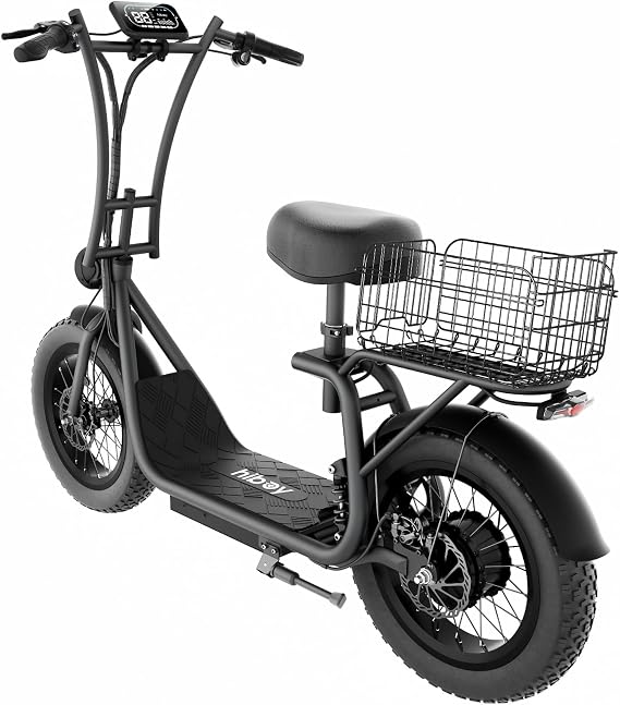Hiboy U2 Pro Electric Scooter for Adults with Seat & Basket | 810W Motor, 25MPH & 34Mi Range, 16" All-Terrain Tires, Dual Disc Brakes, UL Certificate Off-Road E-Scooter