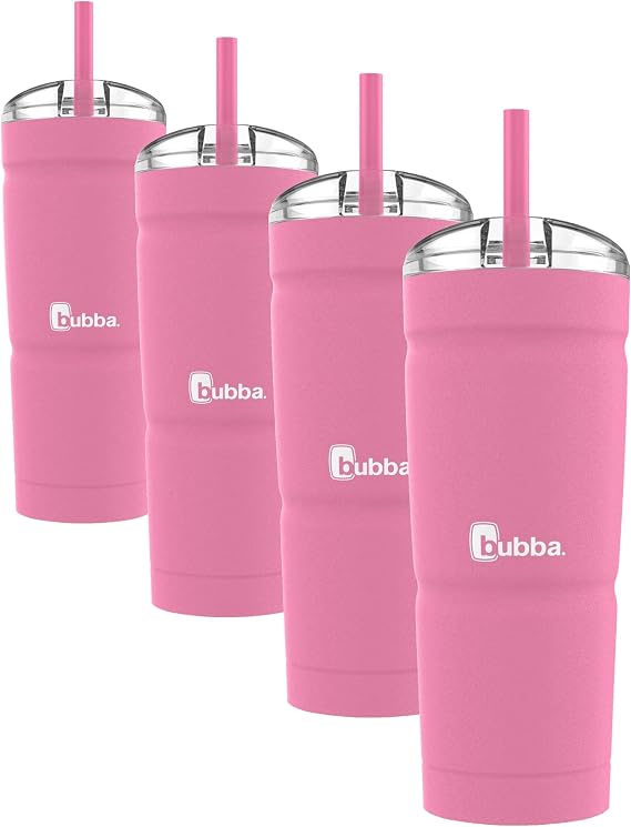 Bubba Envy S Stainless Steel Tumbler 24oz. Water Bottle Medium Azalea (Pack of 4)