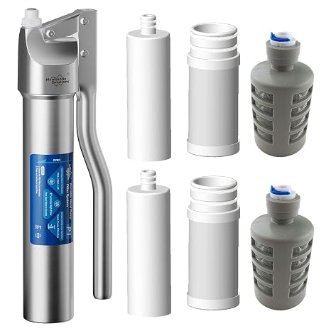 Membrane Solutions Portable Stainless Steel UF Water Filter P1 and Replacement Filter