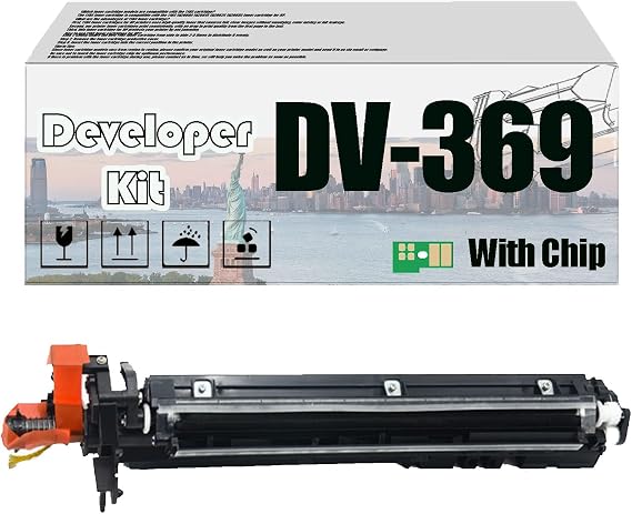 DV-369 DV369 Developer Kit, Compatible for Aurora AD289S AD369S Printers [High Print Volume with Chip] 1 pcs