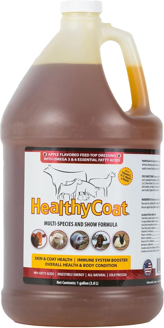 HealthyCoat Multi-Species and Show Formula Supplement: 1 Gallon. Skin, Coat, Body Condition, Allergies, Immune System