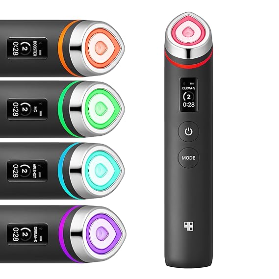 medicube Booster Pro - 6 in 1 Real Glass Glow Beauty Massager, Black