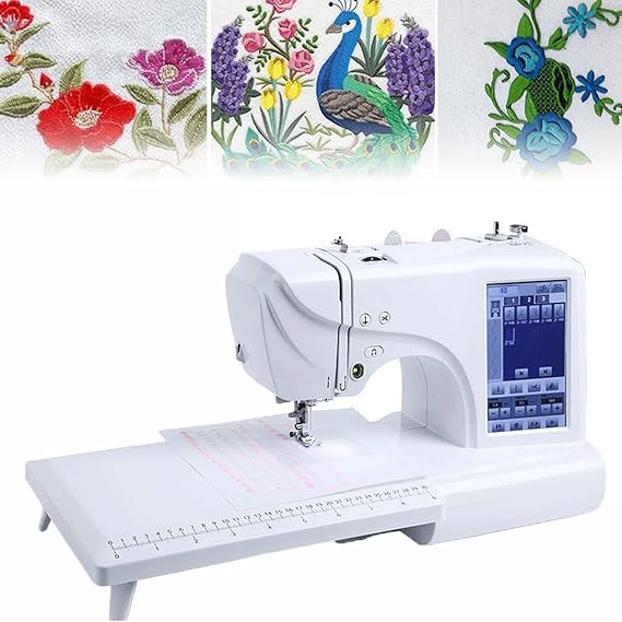 Automatic Sewing Machine Electric Embroidery Machine 158 Built-in Designs with 4" x 9.2" Embroidery Area and LCD Touch Screen, 210 Built-in Letters and 30 Pattern Borders