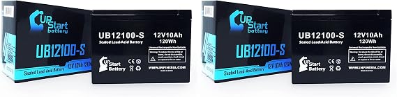 2X 12V 10Ah UB12100-S Replacement for iZip I-500 Battery | Replacement Universal Sealed Lead Acid Battery (10000mAh, F2 Terminal, AGM, SLA)