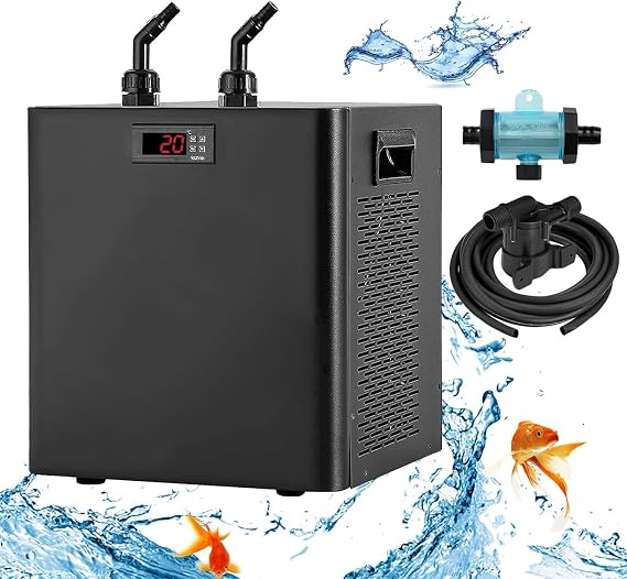 Aquarium Chiller, Fish Tank Water Cooler, Refrigeration Compressor, Cold Plunge Tub with Ice Bath, Hydroponic Chillers, Quiet Design