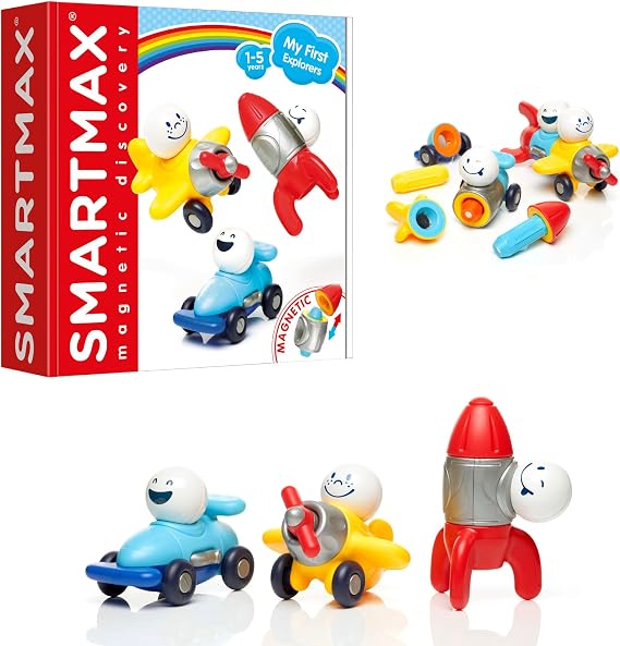 SmartMax My First Explorers Magnetic Vehicle Building Set for Toddlers Ages 15