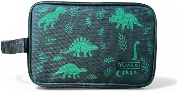 Yumbox Chill Snack Bag with Ice Packs, Dinosaur Print | Includes 2 Removable Gel Ice Packs | Freezer-Safe Design | Keeps Snacks Cool | Fits Snacks & Small Meals | Lightweight