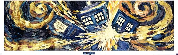 POSTER STOP ONLINE Doctor Who - TV Show Door Poster (Van Gogh's Exploding Tardis) (Size 62" x 21") [Accessory]