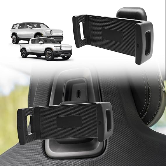 BestEvMod Seat Back Second Row Tablet Holder for Rivian R1T/R1S & Rivian R2