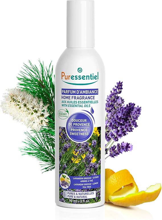 Puressentiel Home Fragrance With Essential Oils - Serene and Sweet Aromatic Blend - Combats Unpleasant Odors - Formulated with Beneficial Natural Essential Oils - Provence Sweetness - 3 oz