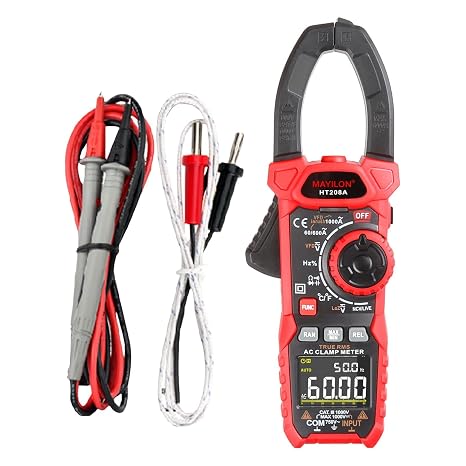 Clamp Meter,Voltage Tester,Temperature Diodes Continuity Resistance Current Capacitance,Hand Held HT208D/HT208A, HT208A