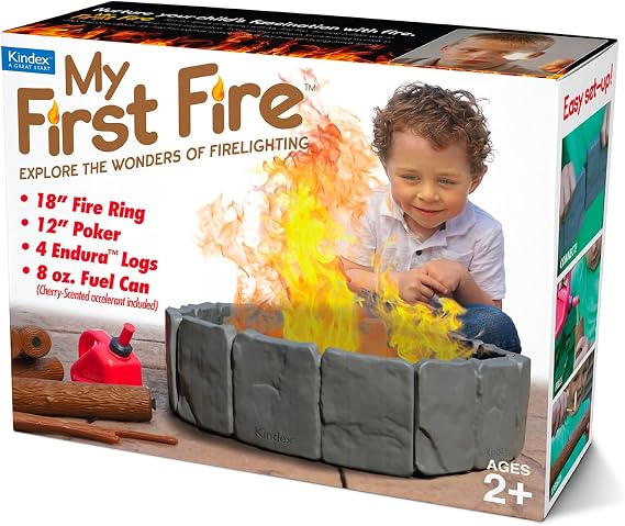 Prank-O My First Fire Prank Gift Box Funny Empty Gag Gift Packaging for White Elephant, Christmas & Office Parties, Hilarious Joke Gift Box to Hide Real Presents for Friends & Family