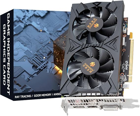 RX 580 8G 2048SP Graphics Card - AMD Radeon RX580 AMD GPU, 8GB GDDR5, 256 Bit, PCI Express 3.0, Dual Fan Cooling, HD/DP/DVI, for Gaming PC