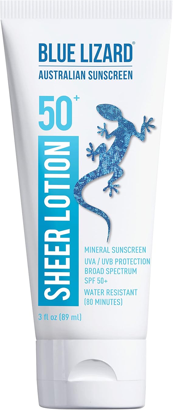 BLUE LIZARD Sheer Body Lotion - SPF 50+ (F58309), 3 Fl Oz