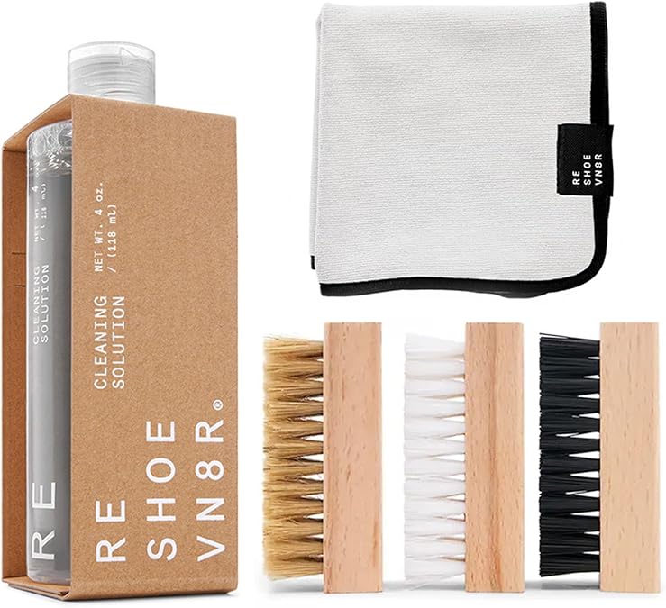 RESHOEVN8R Shoe Cleaner Kit - Sneakers, Mesh, Canvas, Suede, Knit, Leather | Cleaning kit solution for sneakers, mesh, canvas, suede, knit & leather shoes, complete cleaning set for every material