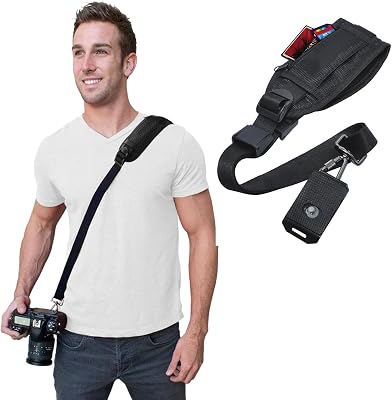 Rapid Camera Shoulder Strap with Quick Release and Safety Tether, Adjustable Camera Shoulder Sling Strap for Nikon Canon Sony Olympus DSLR Camera