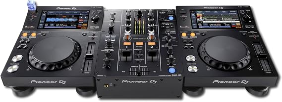 Pioneer XDJ-700 Pair Compact Tabletop Multi-Player Bundle with DJM-450 2-Channel Mixer 7-Inch Touchscreen Pro DJ Link Multi-Player Rig for Home DJs, Mobile DJs, Club Booths, Wedding DJs
