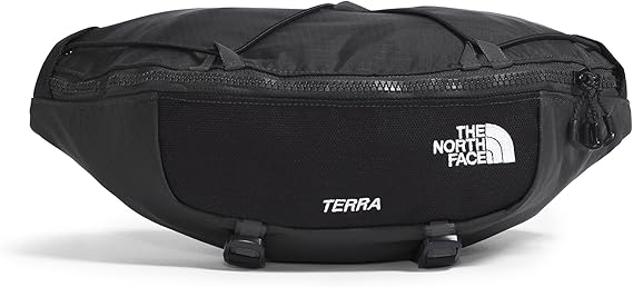 THE NORTH FACE Terra Lumbar Hiking Hip Pack, Asphalt Gy/Blk-NPF, OSFA | 3 Liter Storage Belt Bag, Water Repellent Finish, Adjustable Strap